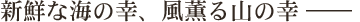 くつろぎの時間を過ごす―