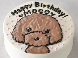 わんちゃん用似顔絵入りケーキ