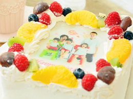 写真ケーキ