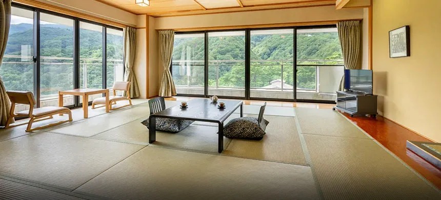 [Japanese-Style Room] Room overlooking the Azuma mountain range (with bathtub)